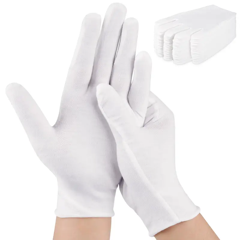 Hoiny — 24 gants coton blancs pour mains sèches et eczéma | hydratation nocturne et soin précis