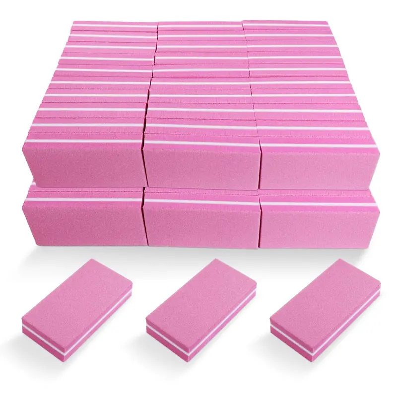 HomeyEra Buffers pour ongles — Bloc buffer 60 pièces 100/180 grain, pour ongles naturels et acryliques