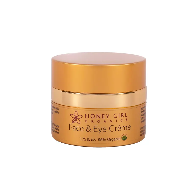 Honey Girl Organics Crème Visage et Contour des Yeux – Hydratation bio certifiée USDA, 1,75 oz
