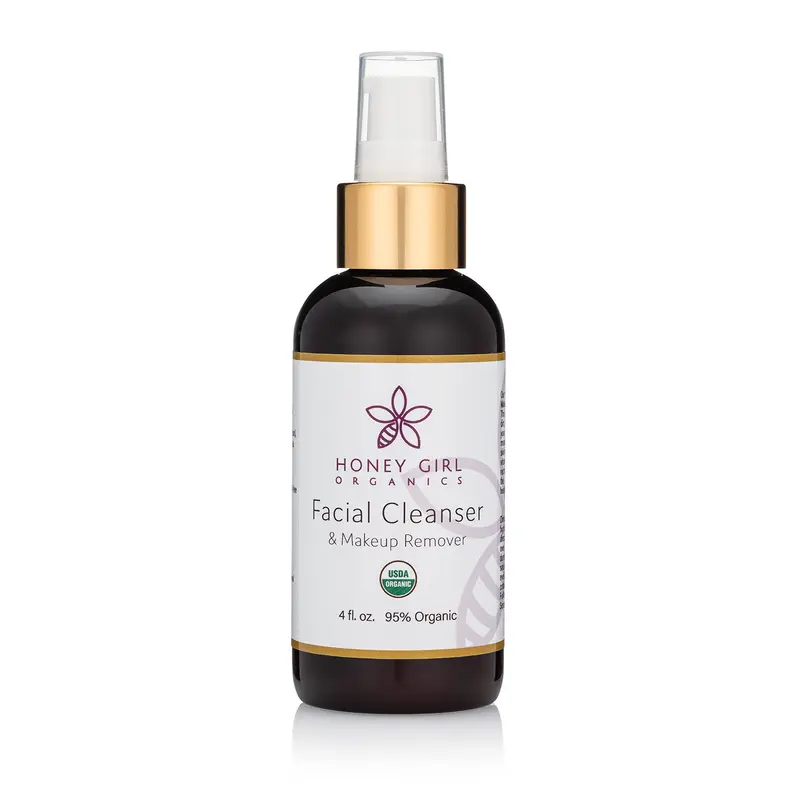 Honey Girl Organics Nettoyant Visage Bio – Démaquillant Hydratant à l’Huile d’Olive Vierge, Cire d’Abeille et Gelée Royale (118 ml)