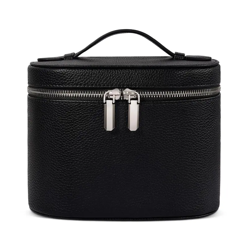 honitty Trousse de Maquillage de Voyage avec Compartiments et Poignée | Organiseur Cosmétique Portable