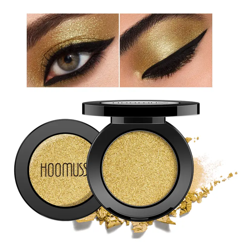 HOOMUSS Ombre Dorée Unique – Fard à Paupières Pressé Fait Main, Haute Pigmentation et Longue Tenue