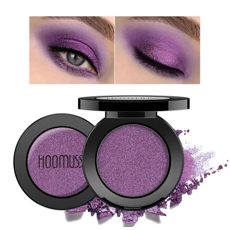HOOMUSS Palette Ombre Violet Pailleté – Pigmentation Élevée, Longue Tenue et Sans Cruauté
