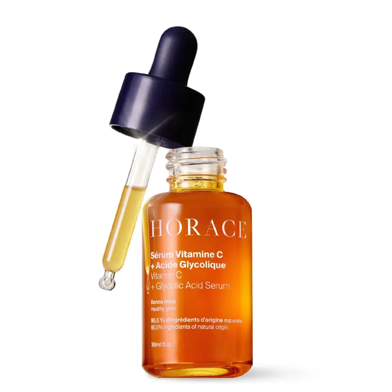 HORACE Sérum Visage Vitamine C + Acide Glycolique – Éclat et Teint Uniforme (Hommes) – Sans Senteur, 30 ml