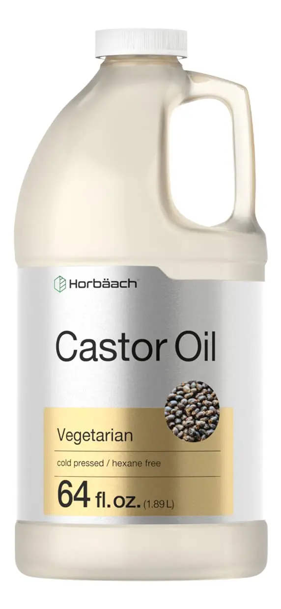 Horbäach Huile de Ricin 64 oz — Pour cheveux, cils et sourcils | Sans hexane et pressée à froid | Végétarienne, Non-OGM