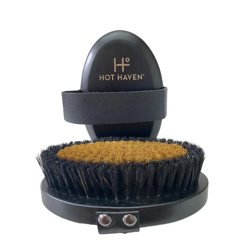 HOT HAVEN Brosse Corps Cuivre Ionique – Brossage à Sec pour Exfoliation et Drainage Lymphatique