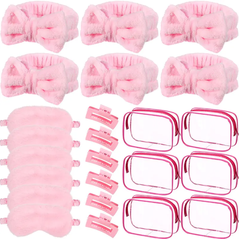 Hoteam 24 pièces Galentine Spa – Accessoires rose pour soirée entre amies