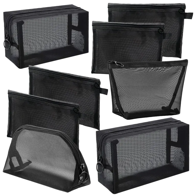 Hotipine - Ensemble de 8 pochettes en maillage pour maquillage et voyage