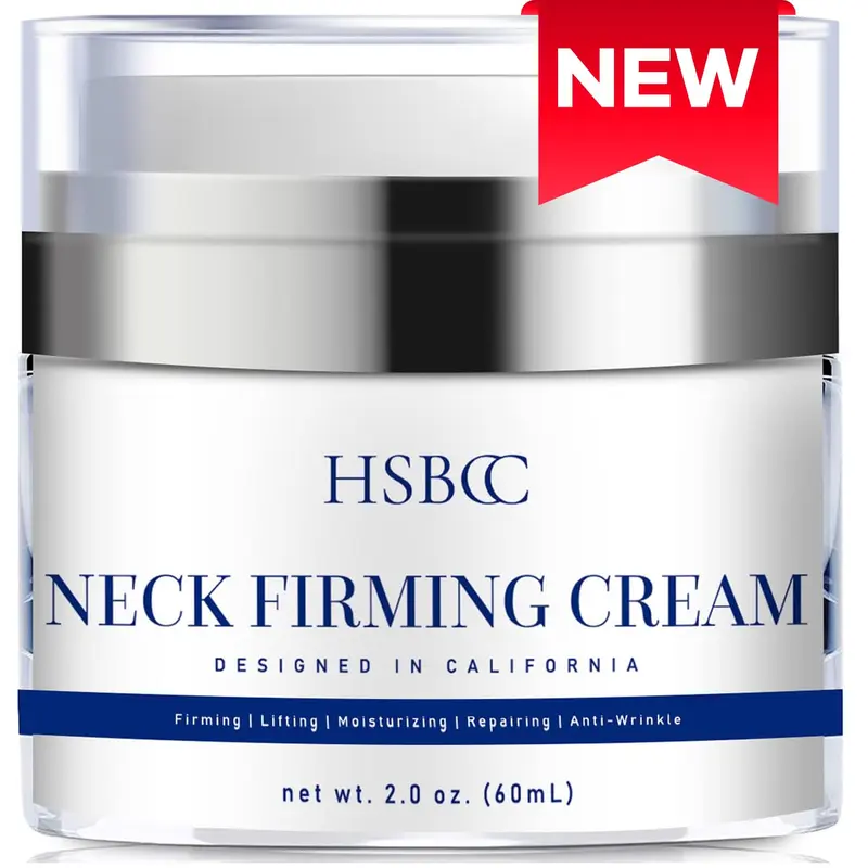 HSBCC Crème du cou raffermissante – Acétyl Hexapeptide-8, Rétinol, Beurre de Karité et Niacinamide (60 ml)