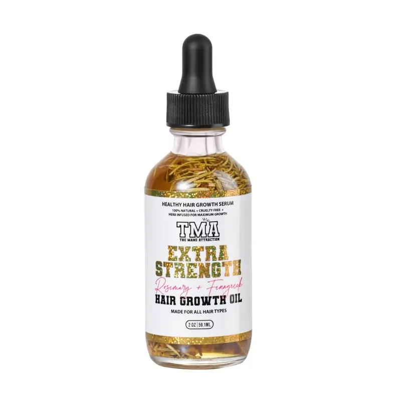 Huile Croissance Cheveux The Mane Attraction – Romarin & Fenugrec, Ricin, 2oz