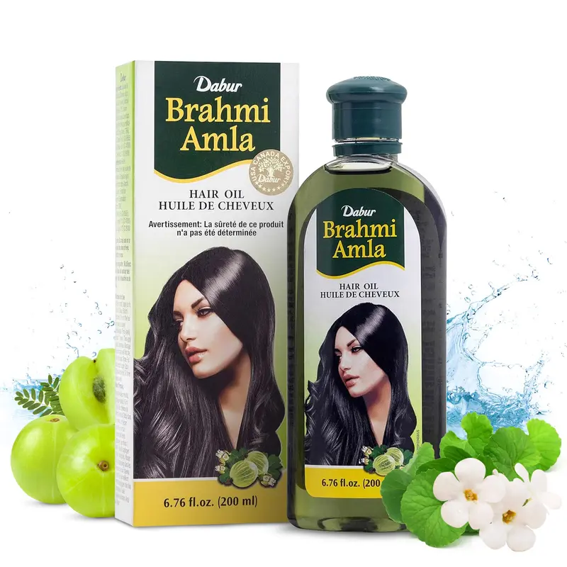 Huile Dabur Brahmi Amla – Cheveux forts et faciles à coiffer, 200 ml | Ayurvédique