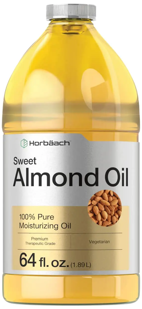 Huile d'Amande Douce Horbäach 64 oz – Hydratation Pure pour Cheveux et Peau