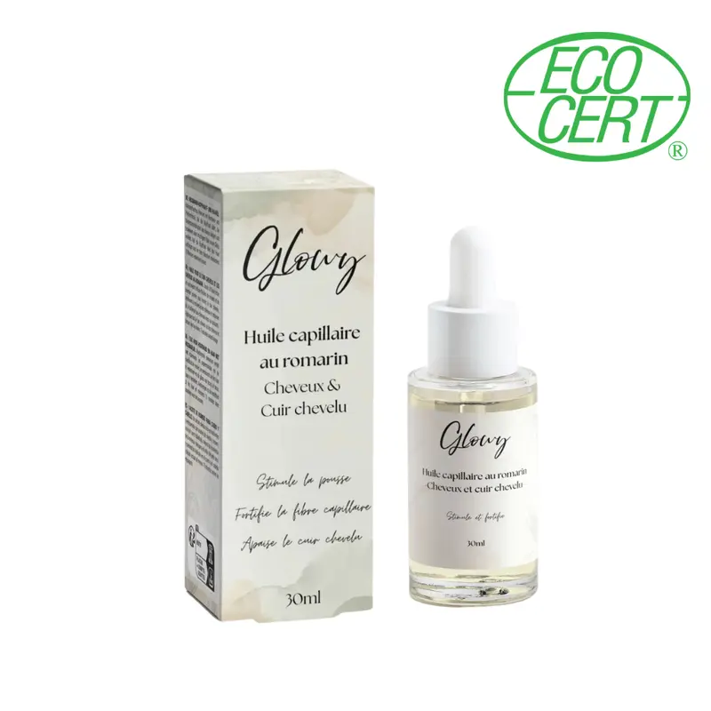 Huile de Romarin Bio pour Cheveux et Cuir Chevelu, Formule Fortifiante