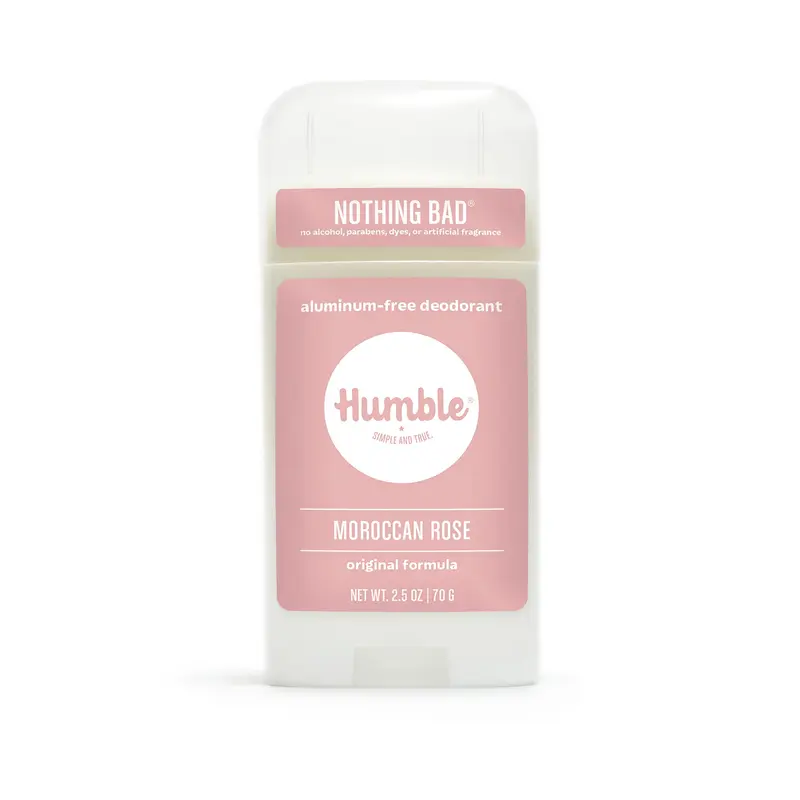 Humble Brands Déodorant Formule Originale Sans Aluminium – Contrôle Durable des Odeurs Rose Maroc, Pack de 1