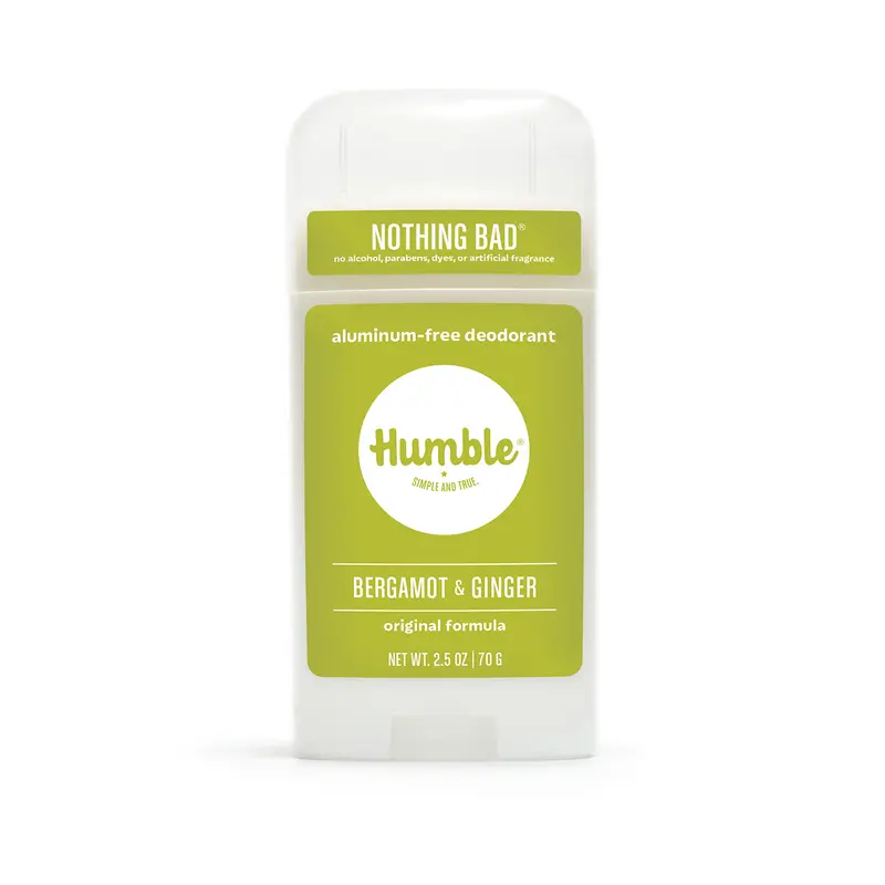 HUMBLE BRANDS Déodorant Original Formula Sans Aluminium — Contrôle Durable des Odeurs, Bergamote & Gingembre, Pack 1