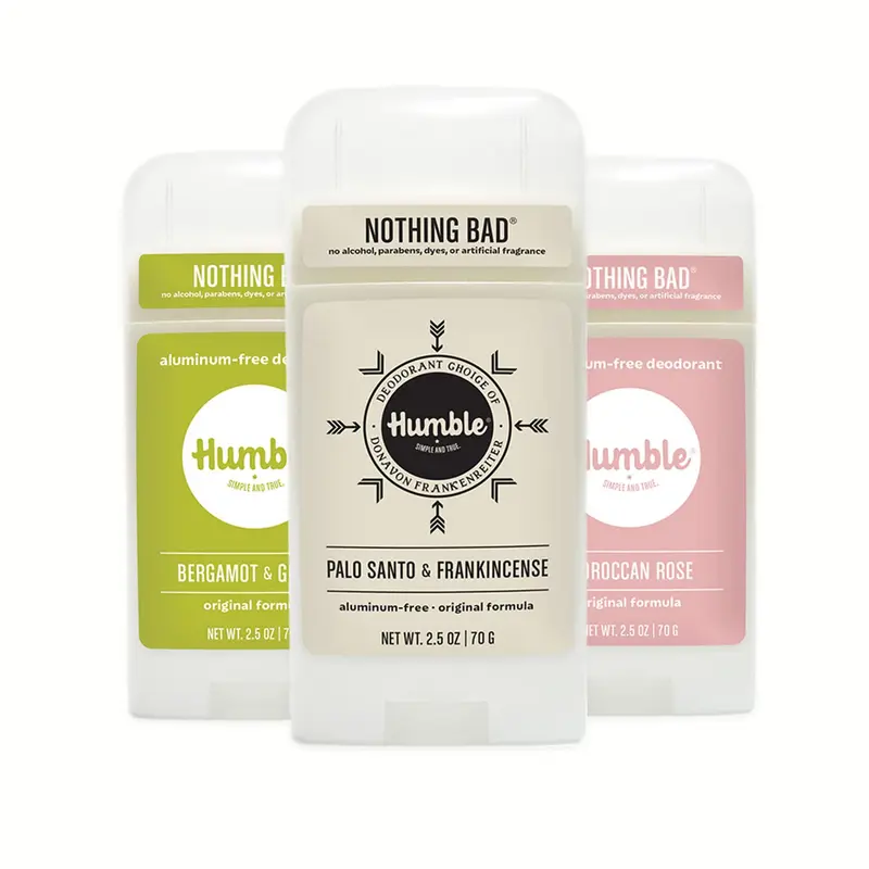 HUMBLE BRANDS Déodorant sans aluminium — Formule originale, contrôle des odeurs longue durée, huiles essentielles, lot 3 x 2,5 oz
