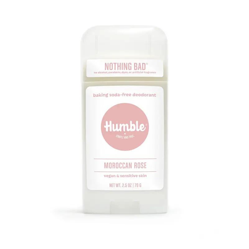 HUMBLE SIMPLE AND TRUE Déodorant Sans Aluminium – Rose Marocaine, Végan et Sans Cruauté, 2,5 onces (pack de 1)