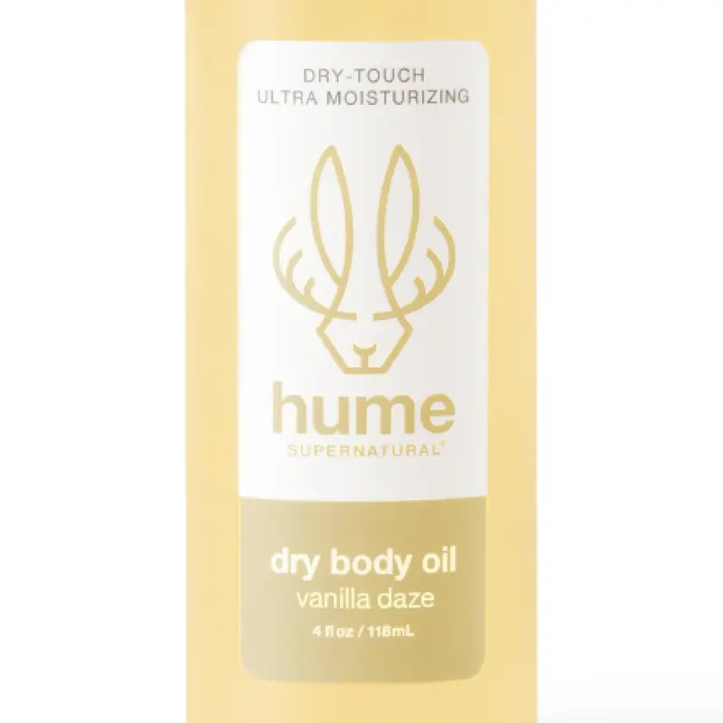 HUME SUPERNATURAL Spray d'Huile Sèche pour le Corps – Hydratation rapide, Vanille Daze, 1 Flacon