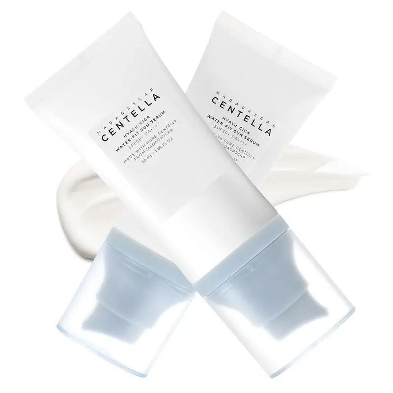 huxihom – Crème solaire Centella SPF50 50 ml (lot de 2) – Soin UV quotidien visage et voyage