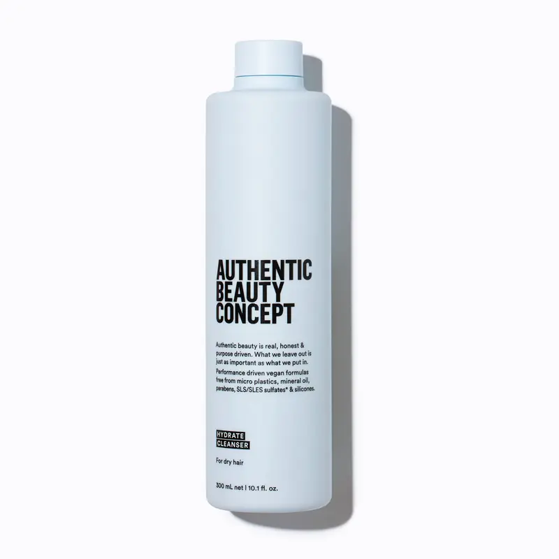 Hydrate Cleanser Authentic Beauty Concept – Nettoyant hydratant pour cheveux normaux à secs ou bouclés | Vegan & Cruelty-free