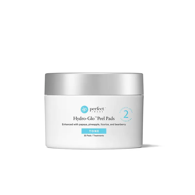Hydro-Glo Peel Pads par Perfect Image — Acide kojique, mandélique, glutathion, réglisse, papaye, ananas et extraits d’airelle boréale (40 % de concentration)