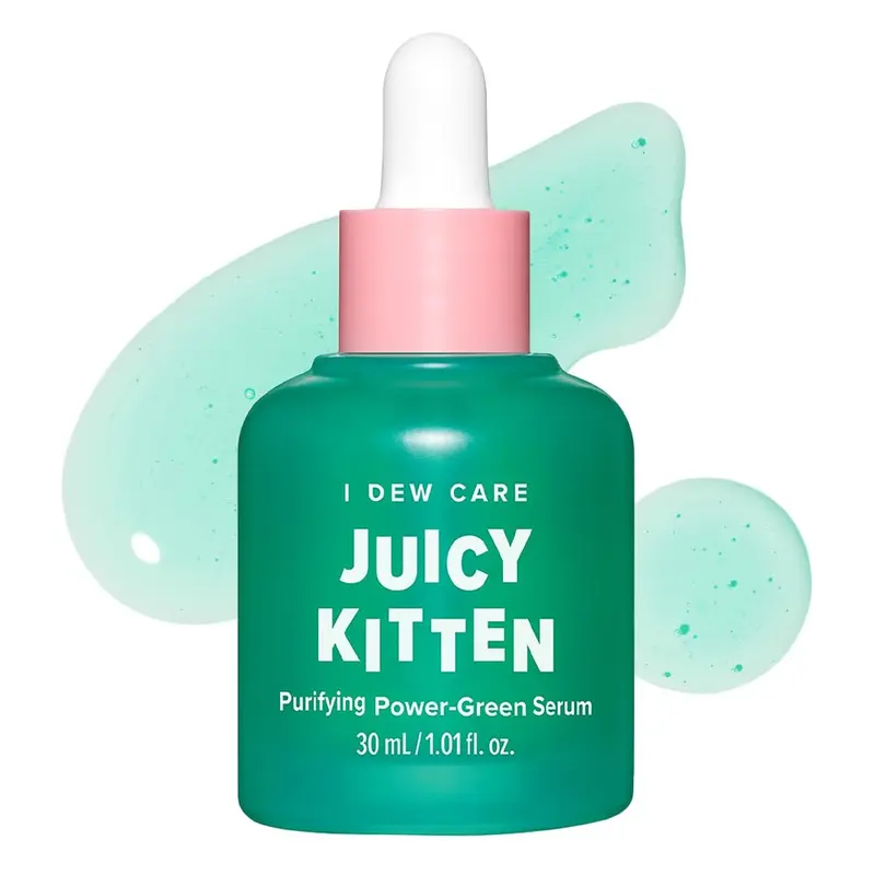 I DEW CARE Juicy Kitten | Sérum purifiant vert puissant à la niacinamide – Soin coréen, vegan, sans parabènes | Idée cadeau pour maman et femmes