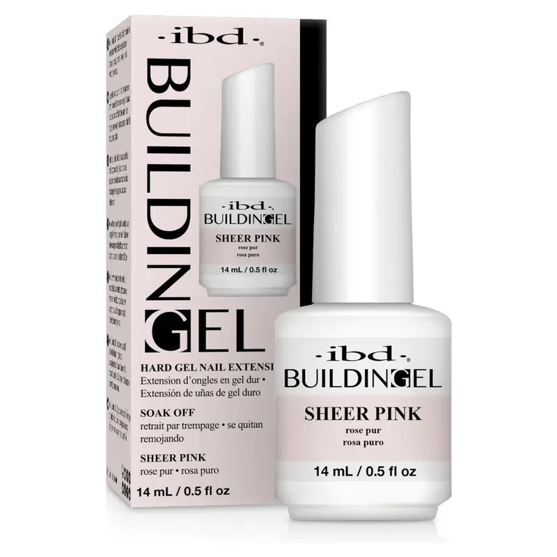 IBD Building Gel – Gel de construction pour extensions d’ongles, teinte rose clair, 0,5 oz