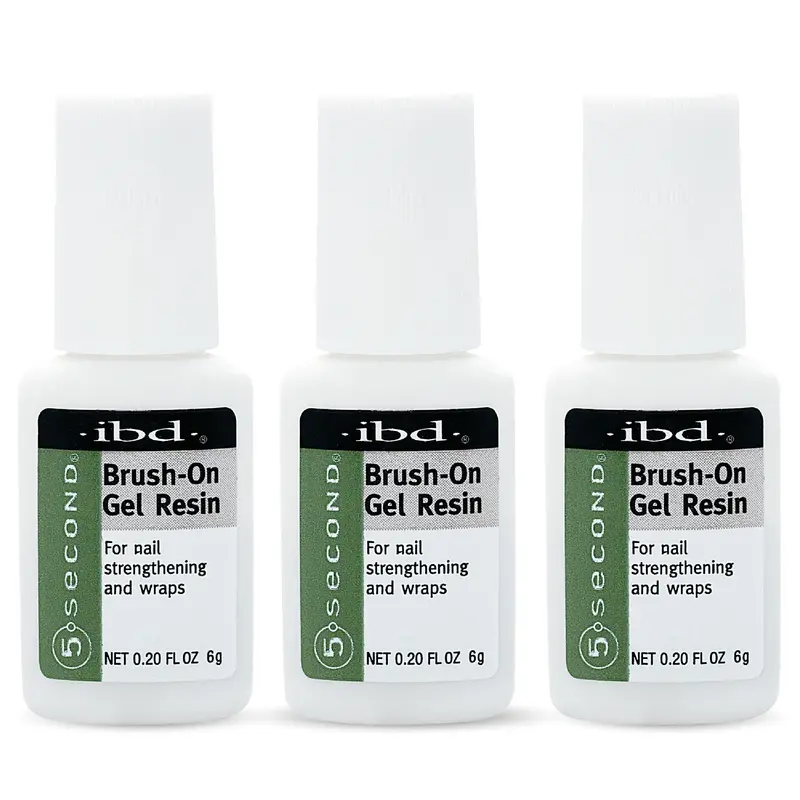 IBD Colle Gel Résine à Pinceau – 5 Secondes pour Ongles Naturels Cassés et Fissurés, Réparation et Renforcement pour Bandes de Renfort – Coffret 3×6 g