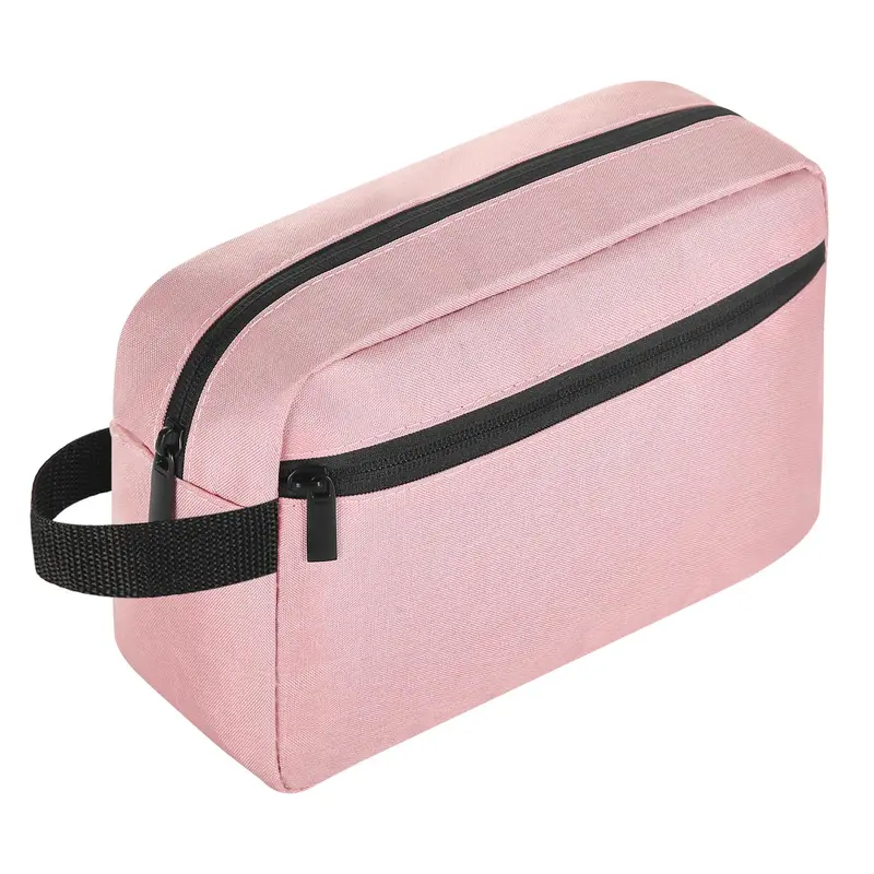 Icramsy Trousse de toilette de voyage rose – Sac de toilette élégant pour femmes et hommes