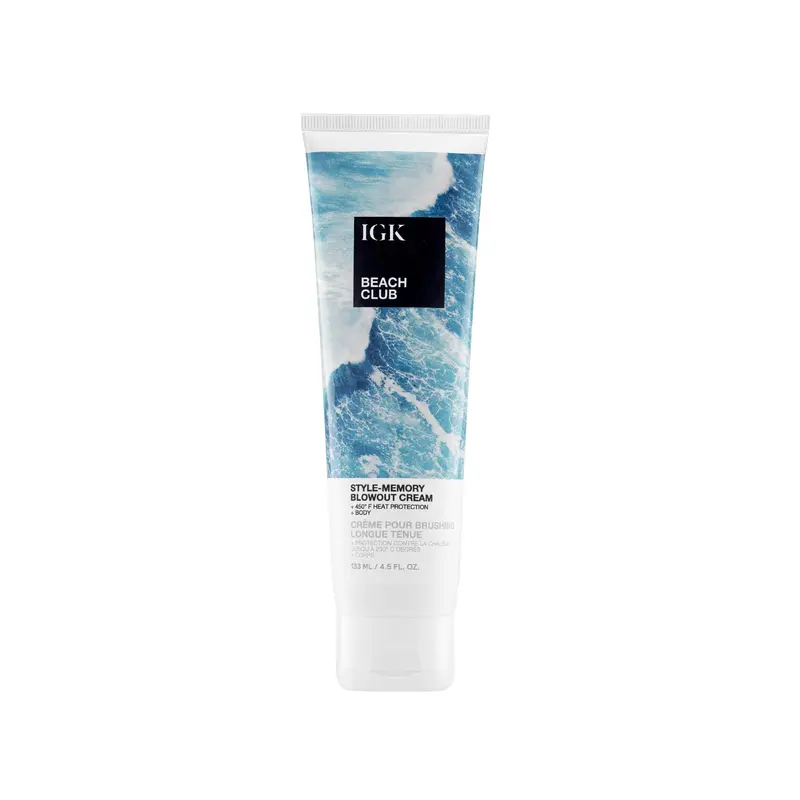 IGK BEACH CLUB Crème Blowout Style-Memory | Volume et Mouvement + Protection contre la chaleur | Végan et Sans Cruauté | 4,5 oz