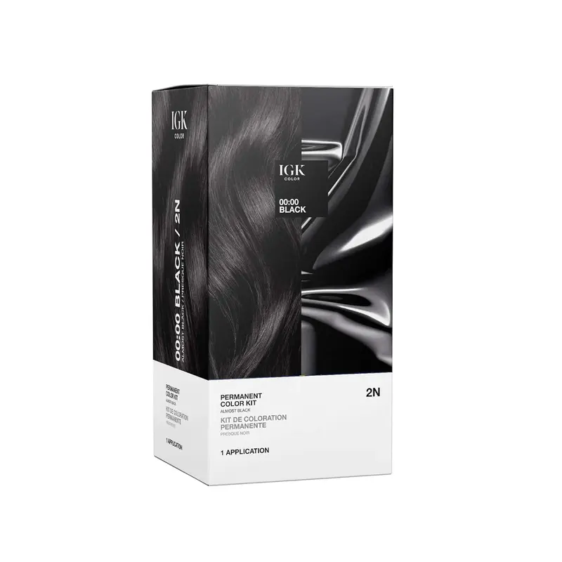IGK Color Kit Permanent Noir 2N – Couverture 100% des gris, sans ammoniac