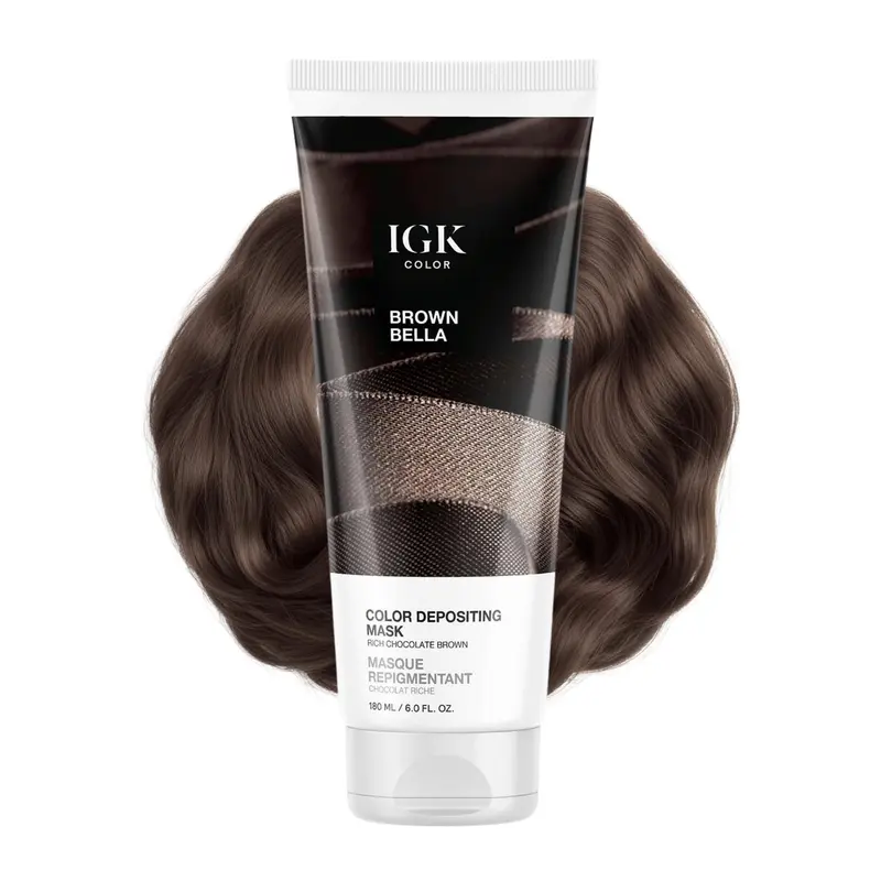 IGK Hair Gloss Toner et Masque Colorant Brun Chocolat – Brun Bella | Vegan et Cruelty-Free