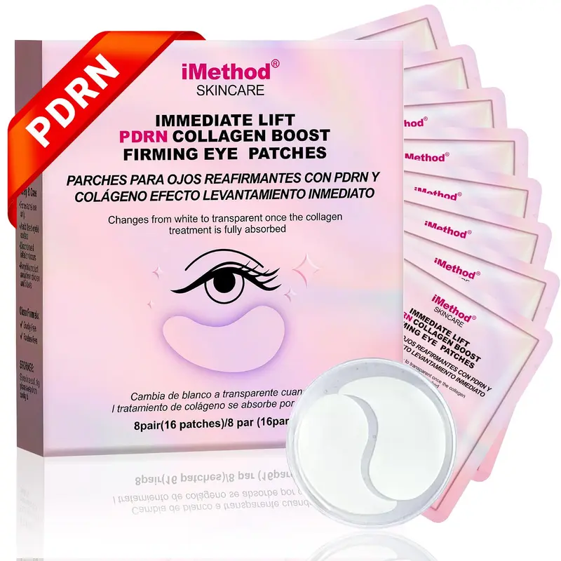 iMethod PDRN Collagène – Patchs Yeux Lift Instantané (8 Paires)