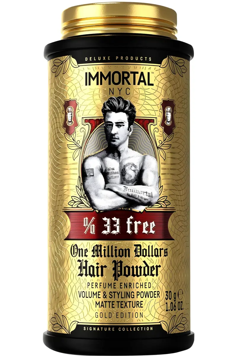 Immortal NYC – The One In A Million Dollars Poudre Texture et Volume, Tenue Extra-Forte, Aspect Naturel, 0,7 oz / 20 g