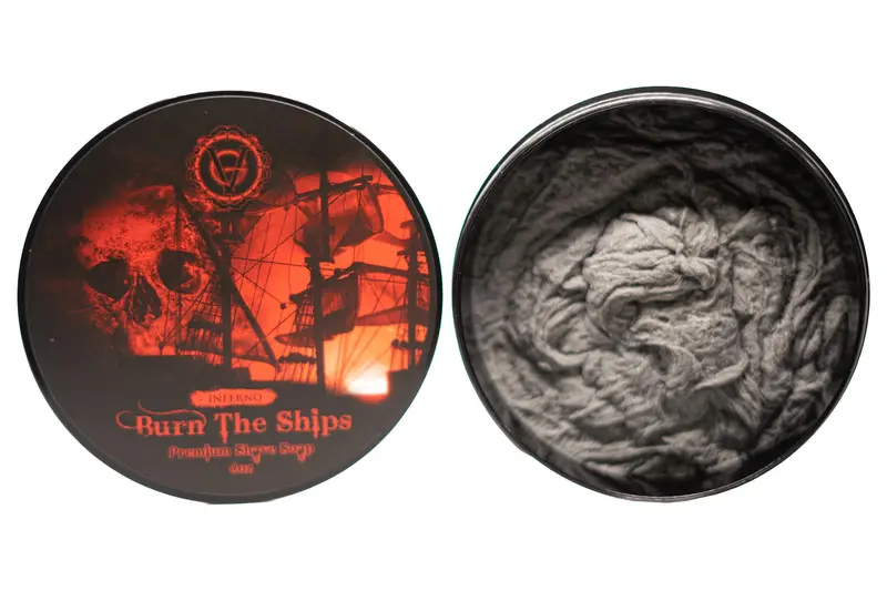 Inferno Savon de Rasage Burn The Ships – Hydratant & Mousse Luxueuse pour Peau Sensible