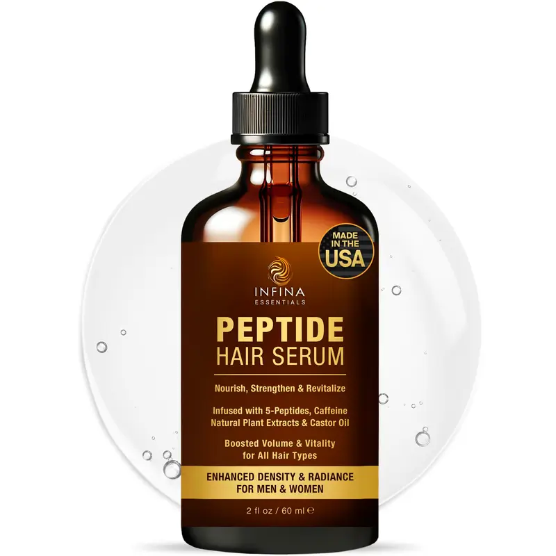 INFINA ESSENTIALS Sérum Cheveux – Croissance & Densité, Caféine et Cuivre, Pour Hommes et Femmes, 60 ml