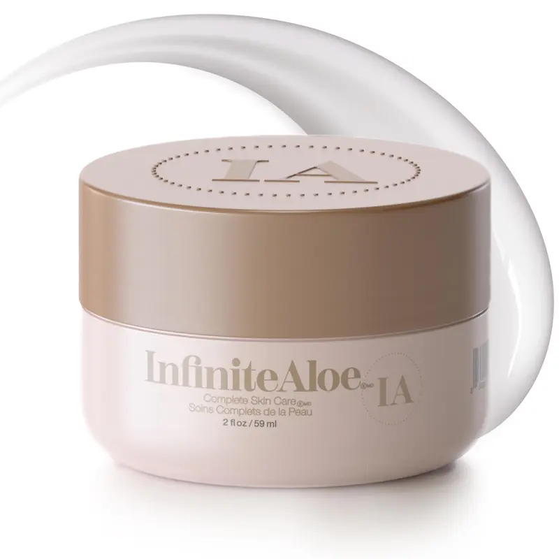 InfiniteAloe Complete Soin de Peau — Crème Visage et Corps à l'Aloe Vera, Tous Types de Peau, Pot 2 oz