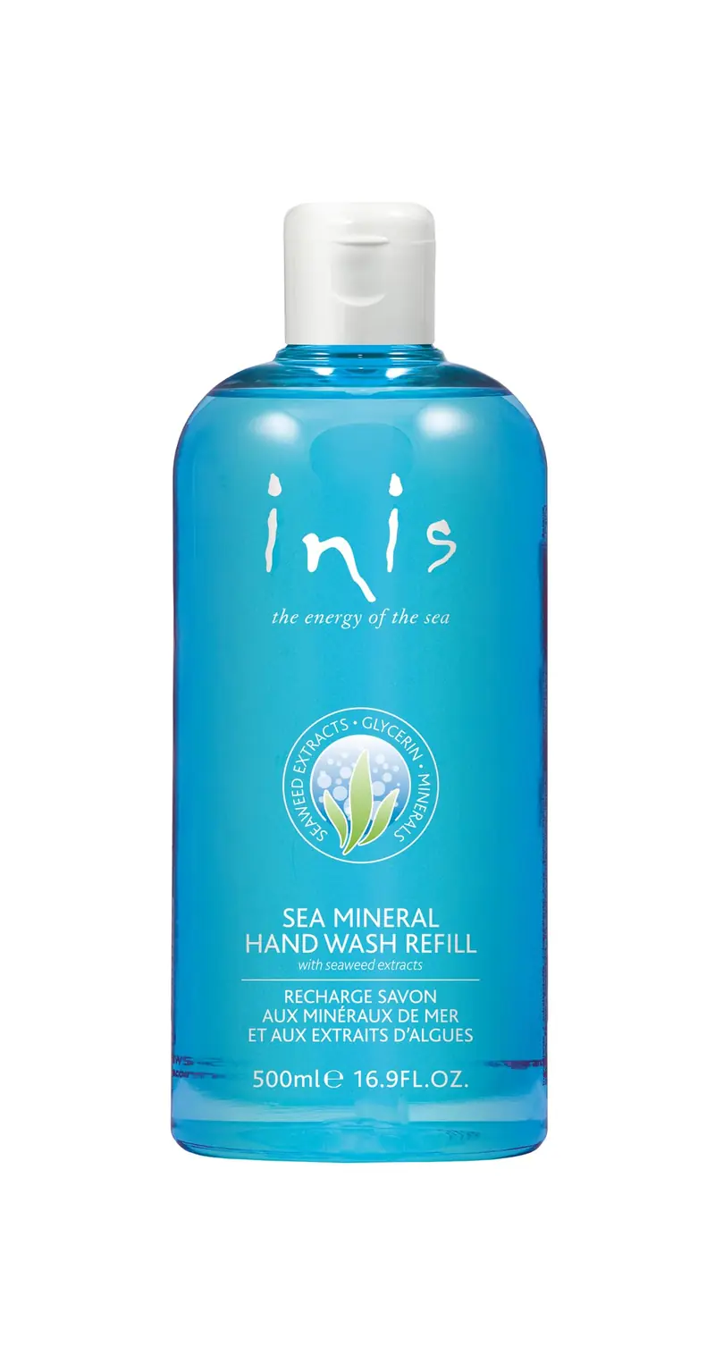 Inis Savon pour les Mains – Minéraux Marins Remplissage 16,9 oz (500 ml), Sans Paraben, Cruelty-Free, Fabriqué en Irlande
