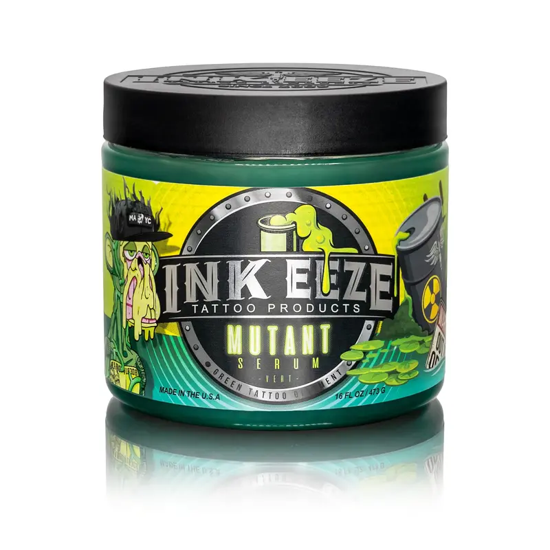 INK-EEZE Mutant Serum – Pommade Tatouage Verte Édition Limitée NFT Bored Ape Yacht Club, 16oz, Fabriqué aux États-Unis