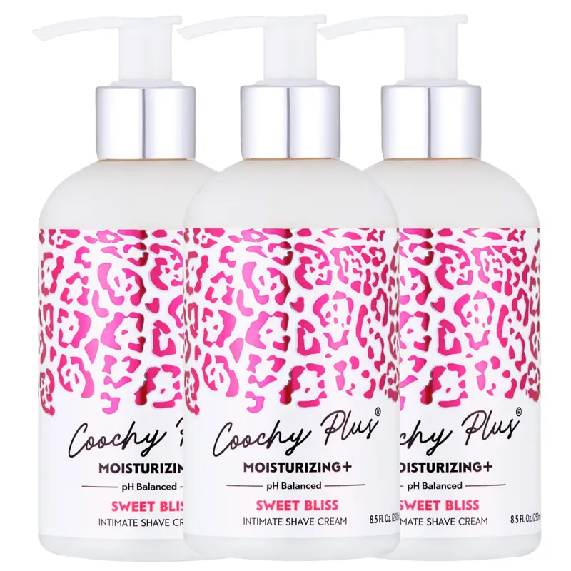 IntiMD Coochy Plus – Crème de rasage intime hydratante, douceur pubis/ligne bikini, pack 3