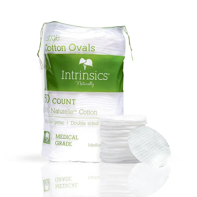 Intrinsics Premium Disques Coton 3 Pouces (50) – Ronds Démaquillage Visage Double-Face Sans Peluches