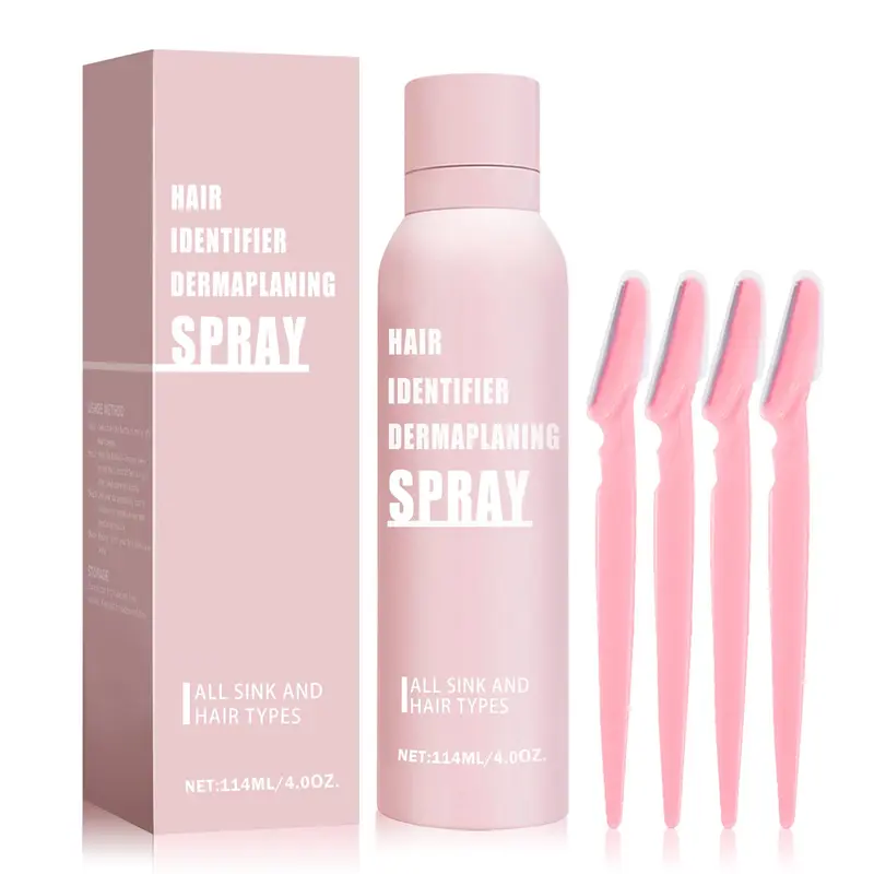 IONSGAKO Spray identifiant des poils pour Dermaplaning – Visage et Corps, Hydratant et Éclat