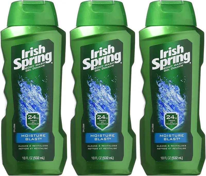 Irish Spring Gel Douche Moisture Blast – Hydratation Fraîche, Pack de 3, 18 oz (≈532 ml)