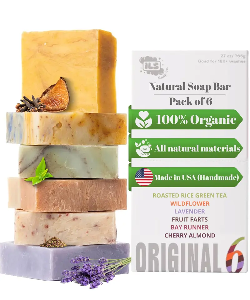 Iron Lion Soap – Savon en barre 100% naturel pour hommes et femmes | Fait à froid, artisanal aux États-Unis