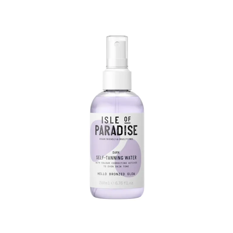 Isle of Paradise — Eau Auto-Bronzante Foncé, Transfert Zéro pour Visage et Corps, Vegan & Cruelty-Free, Non-Comédogène, 200 ml