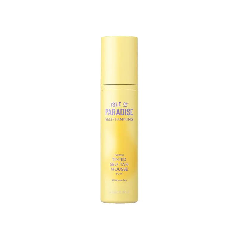 Isle of Paradise Express Mousse Auto-Bronzante Tintée — Développement en 30 Minutes, Hydratation 24h, Fini Sans Trace (200 ml)