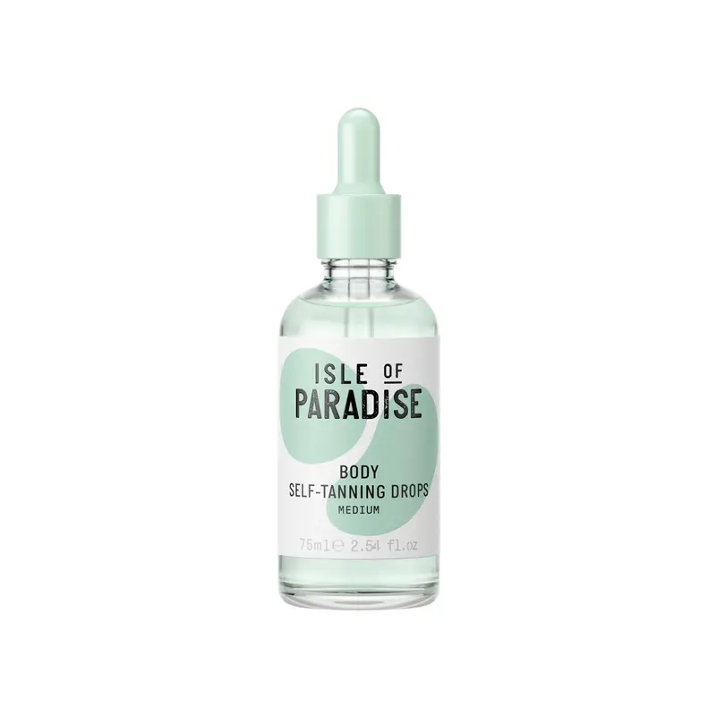 Isle of Paradise Gouttes Auto-Bronzantes Visage et Corps – Moyen, Sans Parfum, Cruelty-Free, Approuvées par Dermatologues, 75 ml