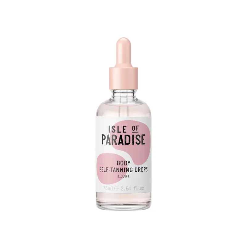 Isle of Paradise Gouttes Auto-Bronzantes Visage et Corps – Teinte Claire, Sans Parfum, Cruelty-Free, Dermatologue Approuvé, 75 ml