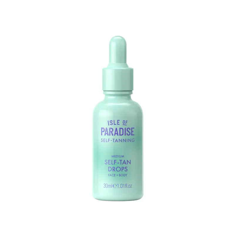 Isle of Paradise Gouttes Autobronzantes Visage & Corps – Medium, Teint Naturel et Durable, Sans Parfum, Dermatologue Approuvé