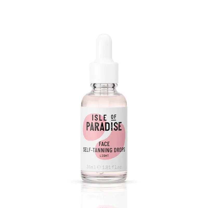 Isle of Paradise Gouttes Autobronzantes – Visage & Corps, Teinte Légère, Hydratantes, Sans Parfum, Non testé sur les animaux, Dermatologiquement approuvées